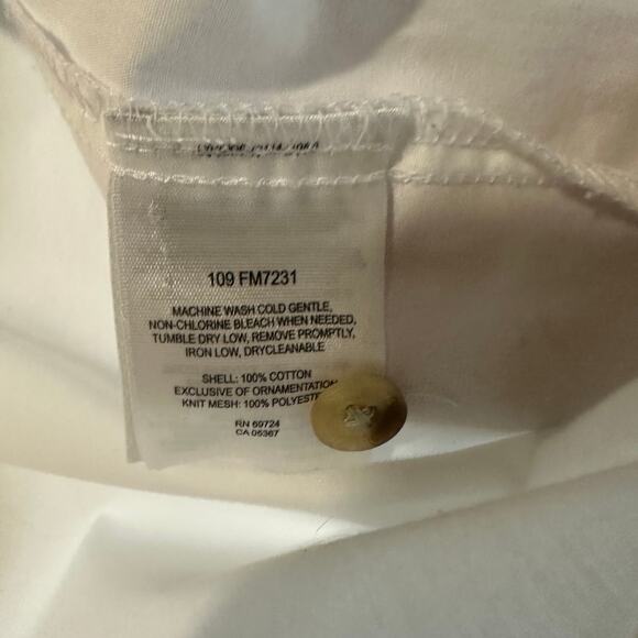 Columbia Fishing Short Sleeve Button Up Shirt Medium Vented Cotton White - Picture 8 of 10